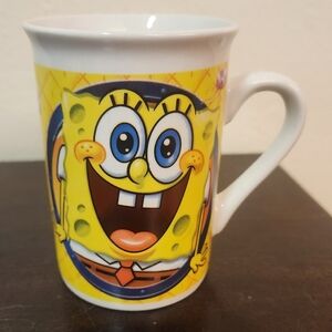Vintage 2011 SpongeBob SquarePants Coffee Mug, Viacom, 10ounce, 2-sided